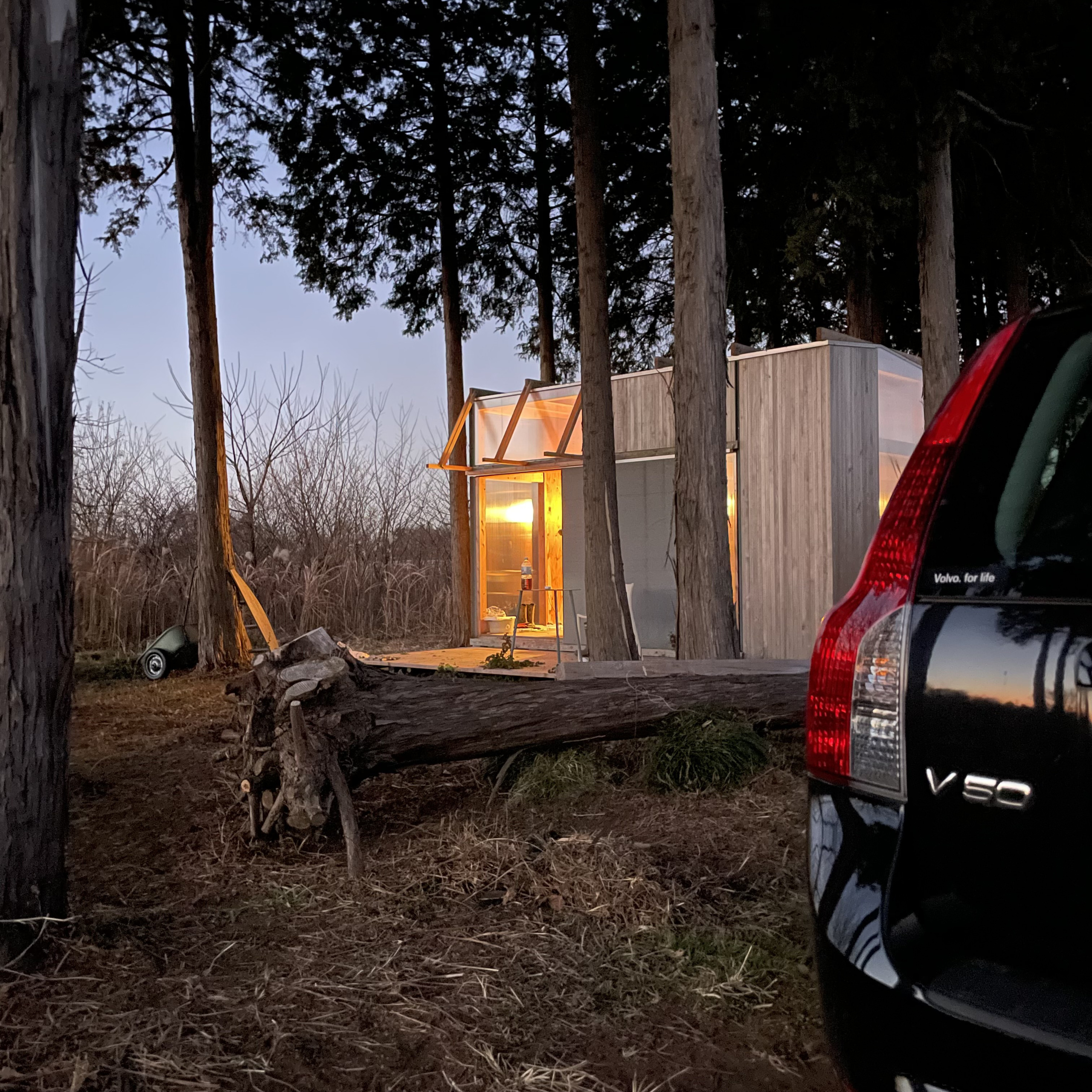 小屋夕景